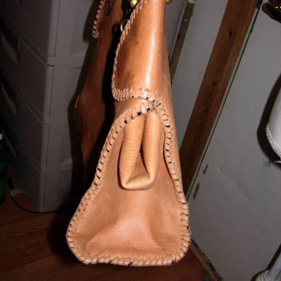 Elliot Lucca Tan “Gisele” Leather Shoulder Bag - Picture 3 of 14